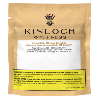 Kinloch Wellness - Refresh™ CBD + CBG Mango Gummy Drop Soft Chews