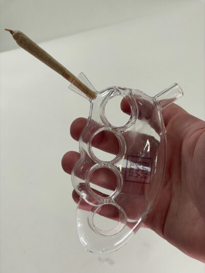 Bamboo Blaze - Glass Knuckle Bubbler