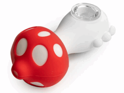 LIT Silicone 4.5" Mushroom Hand Pipe