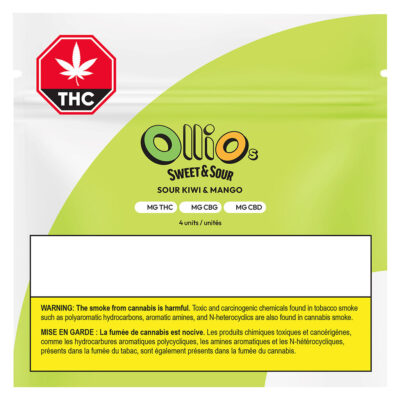 Olli O's - Sour Kiwi & Mango THC/CBG/CBD