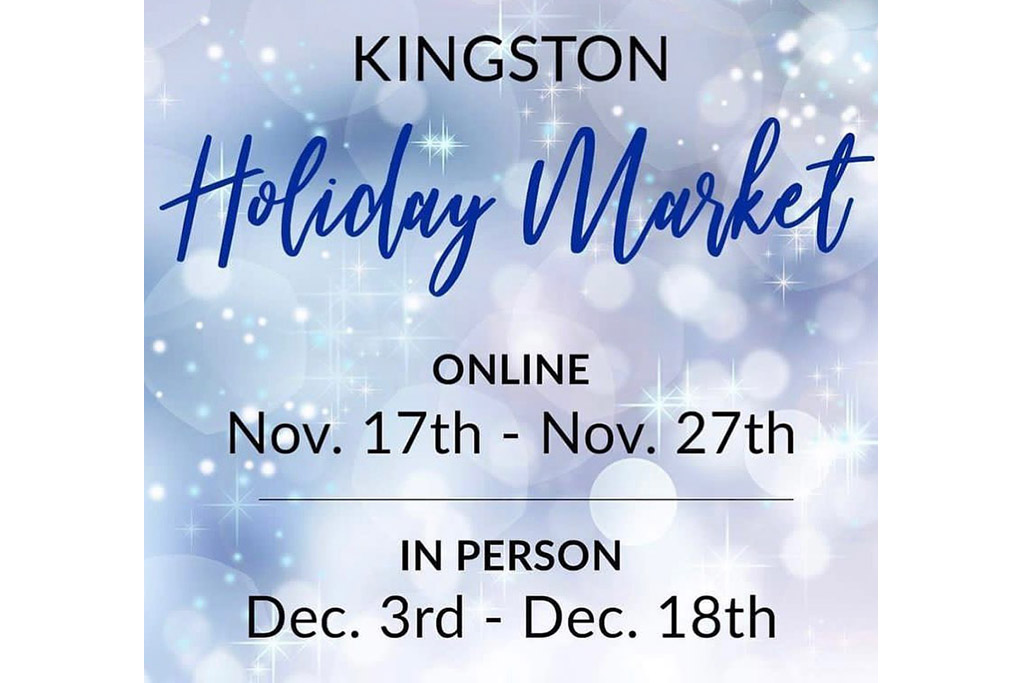 A graphic with details about the Kingston Holiday Market 