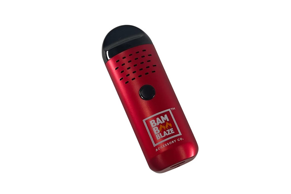 Bamboo Blaze dried herb vape in red 