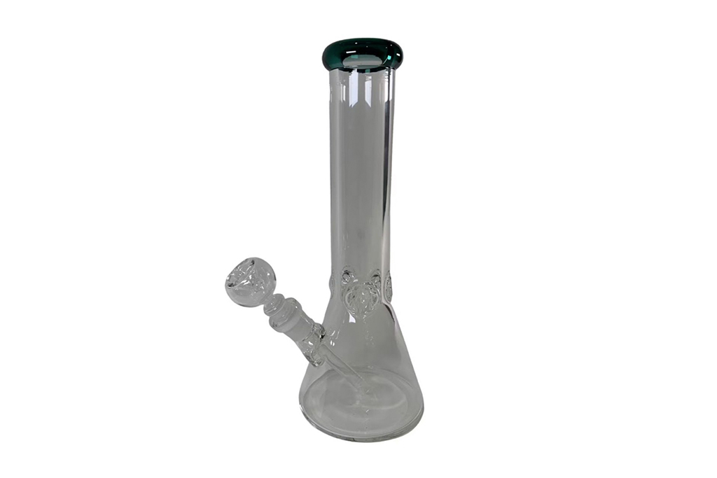 12-inch glass beaker bong with ice pinch from Bamboo Blaze