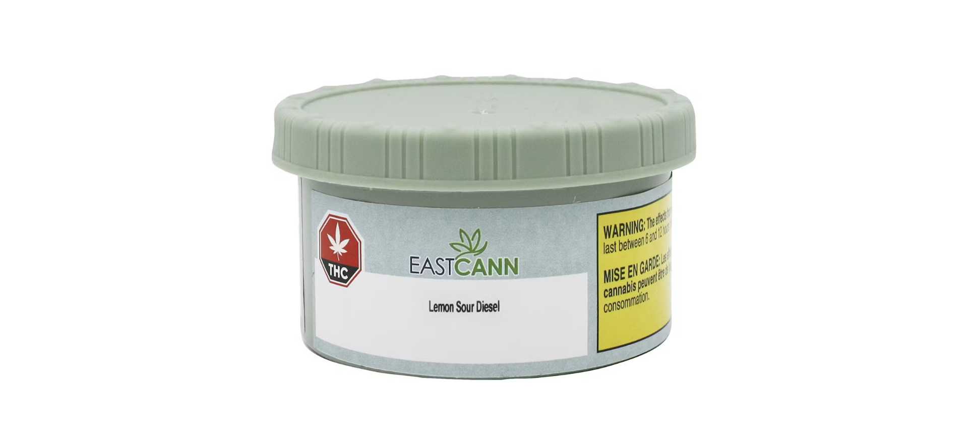 A jar of Lemon Sour Diesel from EastCann
