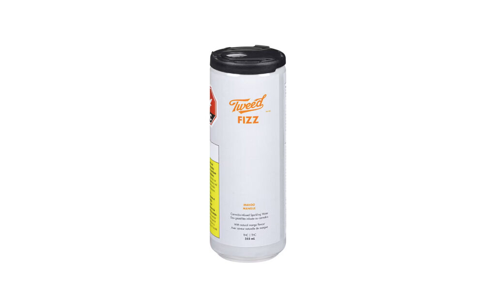 A can of Tweed Fizz Mango, one of the best weed edibles 