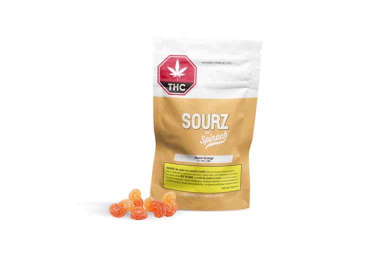 Spinach’s SOURZ Peach Orange 1:1 Gummies