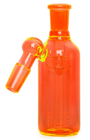 14mm 45 Degree Day Glow Ash Catcher W/4-Arm Tree Perc