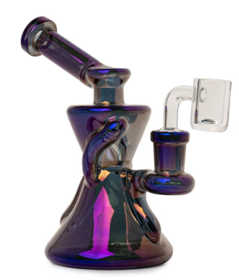 Red Eye Tek 6" Metallic Concentrate Rig with Recycler Assorted Colours