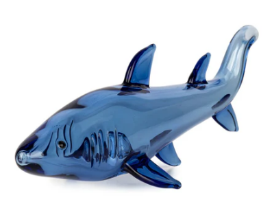Red Eye Glass 6" Sapphire Shark Pipes
