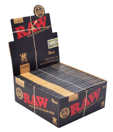 Raw Black Classic Natural Unrefined King Sized Papers