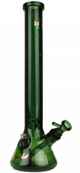 GEAR Premium 18" 7mm Thick Sidekick Beaker Bong with Lighter Holster Assorted Colours