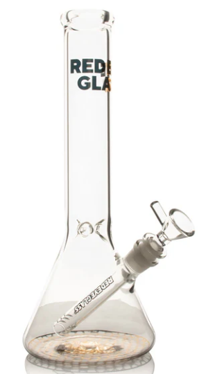 Red Eye Glass 12" Honeycomb Beaker Bongs