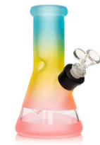 KTOO 8" Rainbow Beaker Bongs