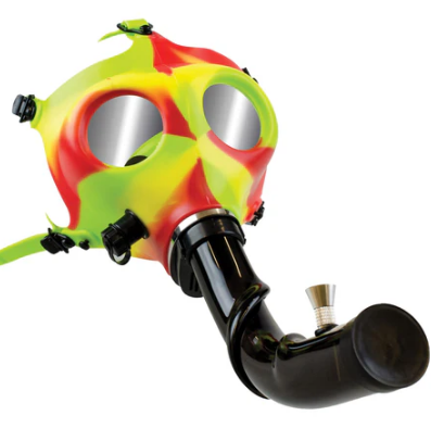 Gas Masks With Curved Acrylic Steam Roller Assorted Colours