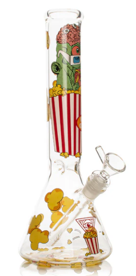 Red Eye Glass 12" Movie Night Beaker Base Bongs