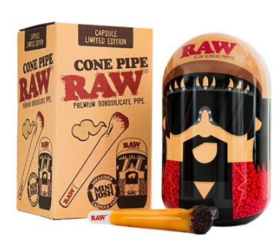 Raw 5" Cone Pipe in Collectible Tin